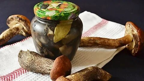 Мариную подберезовики