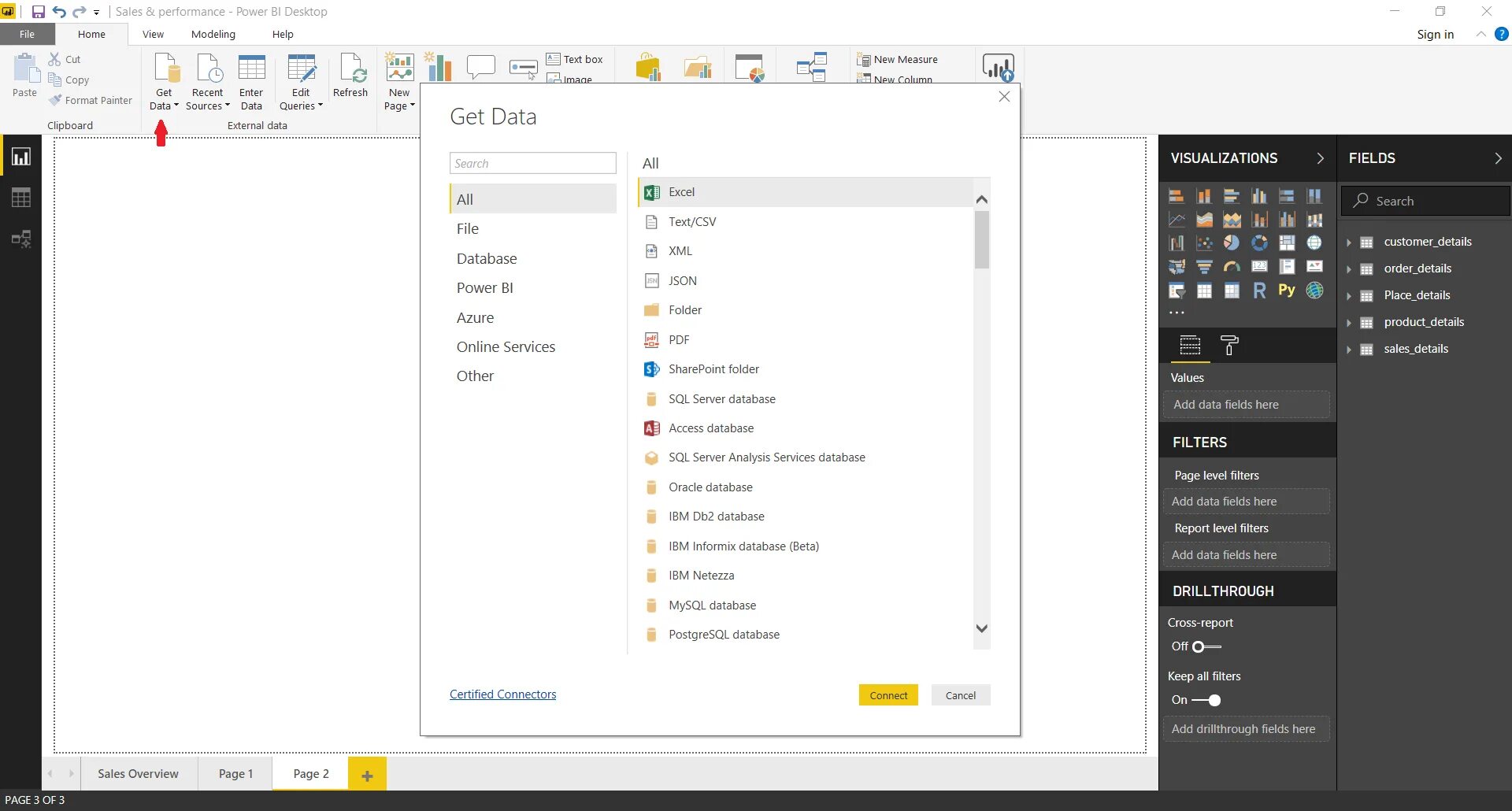 Get bi. Power bi SQL. Import Mode Power bi. Desk SQL. Geography SQL.