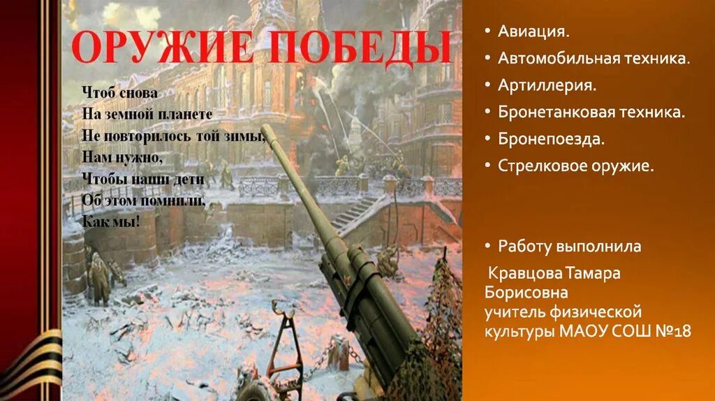 Презентация оружия победы. Презентация оружия победы. Презентация оружия победы. Презентация оружия победы. Презентация оружия победы.