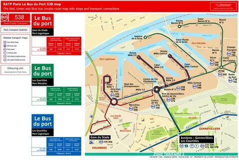 RATP bus maps, timetables for Paris bus lines 530 to 539 - Update 2019.