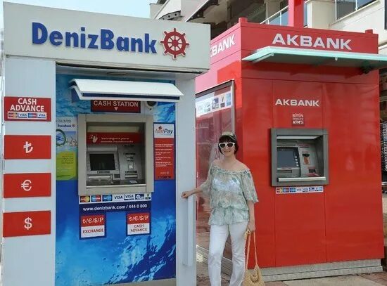 Турецкие банкоматы. Банкоматы в Турции. Банкоматы в Анталии. DENIZBANK Банкомат. Турция терминал