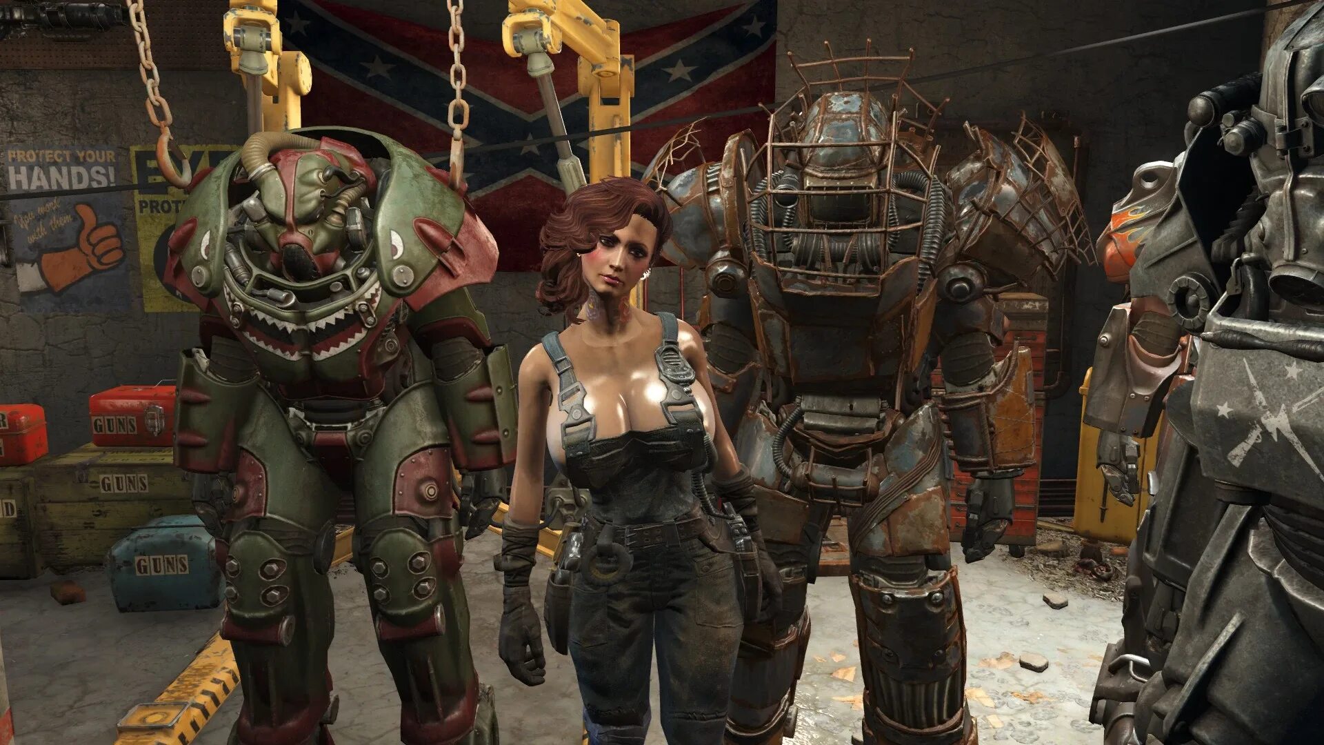 Fallout 4 workshop. Fallout 4 soviet power armor. fallout 4 wolfenstein power armor. fallout soviet power armor. женская силовая броня fallout 4.