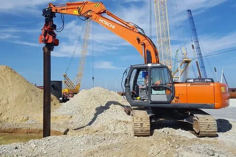 Аренда вибропогружателя на базе экскаватора в москве