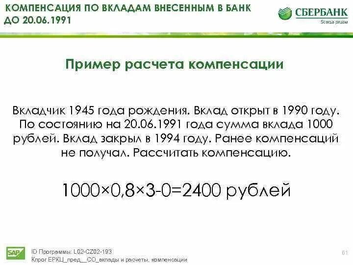 Компенсация по вкладам. Компенсация по вкладам 1991 года. Компенсация вкладов Сбербанка. Вклады 1990 года компенсация.