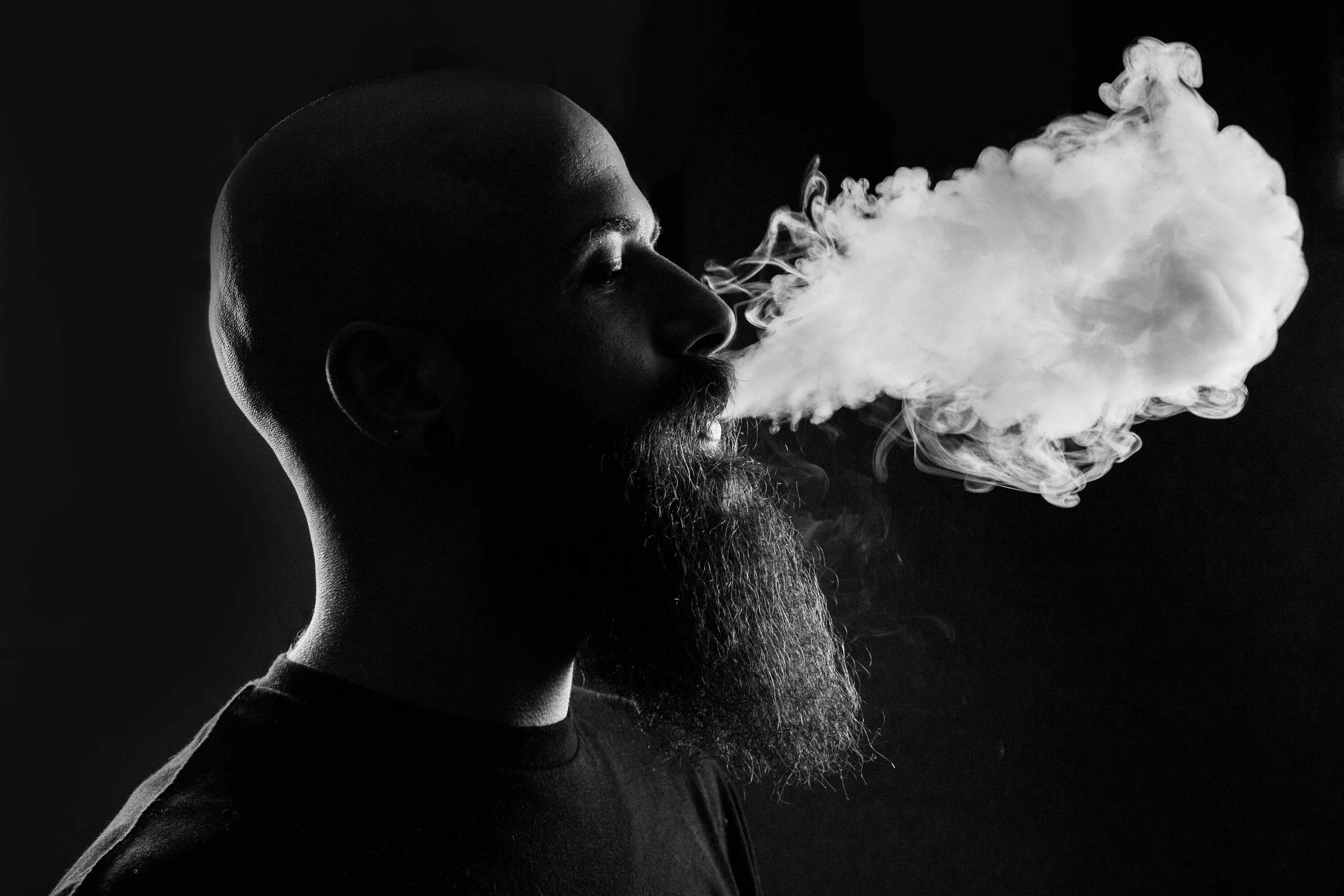 With smoke that goes up