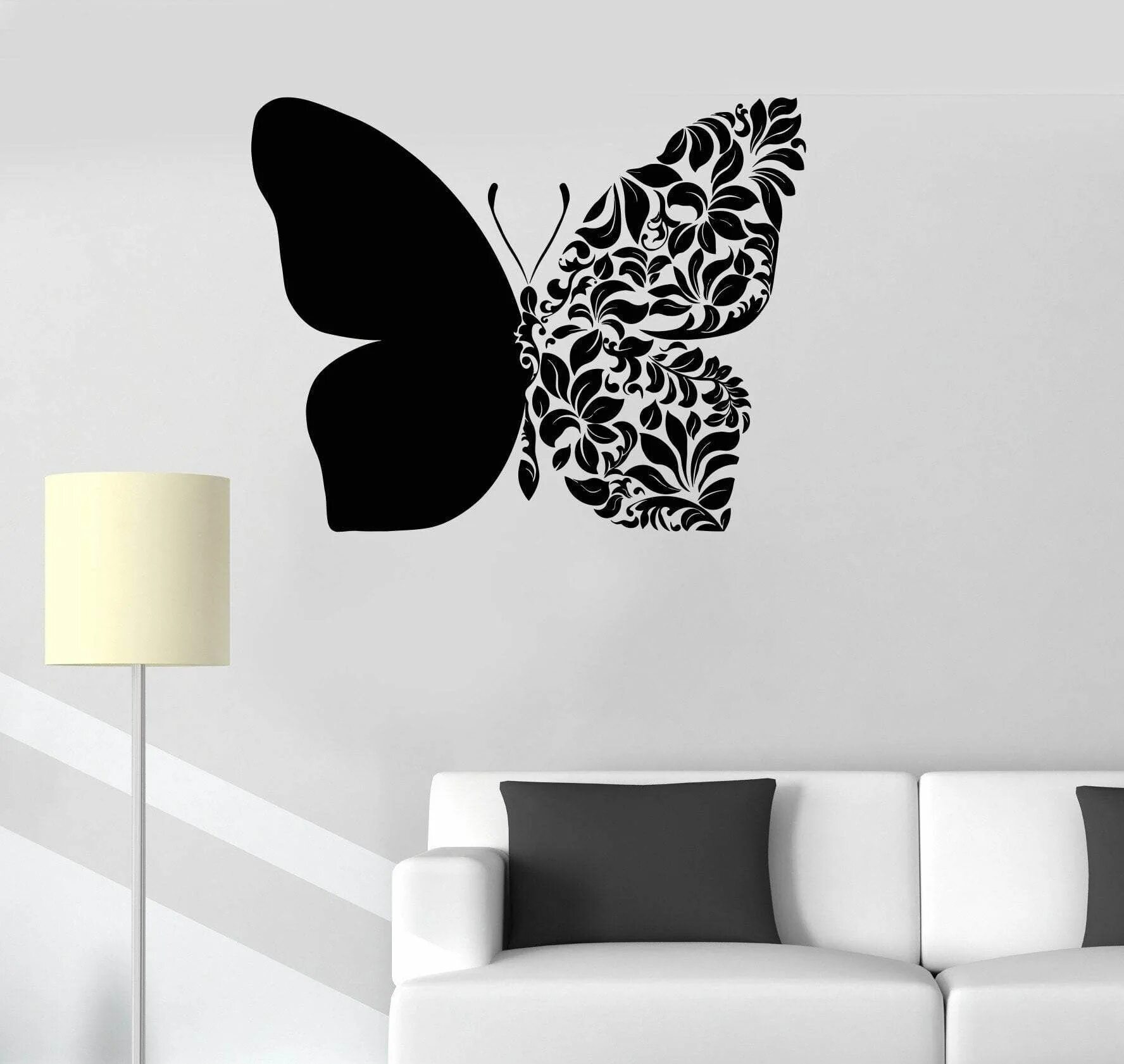 Vinyl Wall Decal Butterfly Bedroom Decor 395igM 22.5 in X 25 in / Pink Wall viny