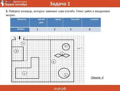 Найдите площадь занятую жилым домом огэ