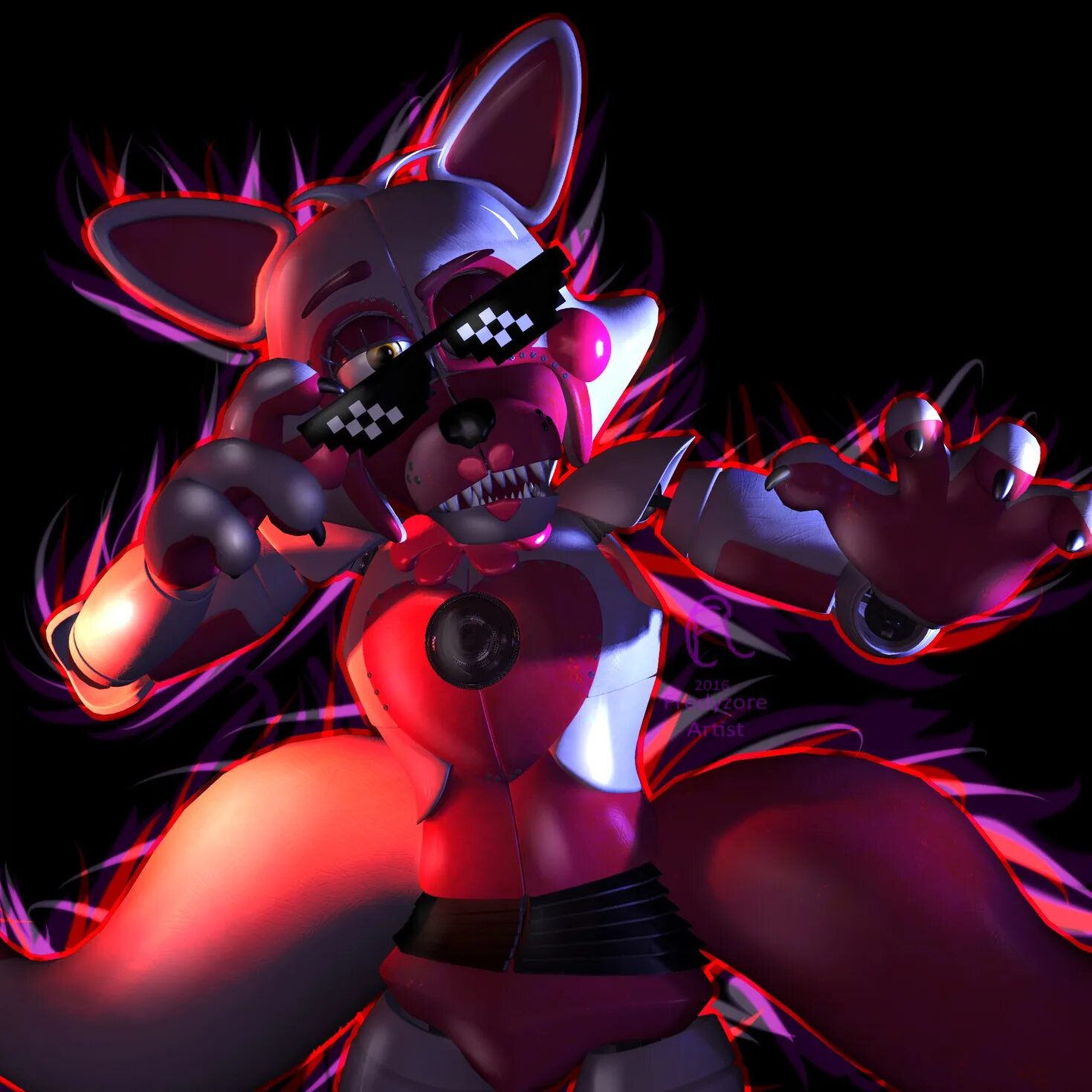 Фантайм фокси злой. Анематроники мангэл и фокси. Аниматроника мангл и фокси. Фокси и мангал любовь. Мангл и спрингтрап и фокси.