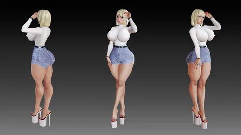 3d 3d (artwork) ass big ass big breasts bimbo blonde female blonde hair boo...