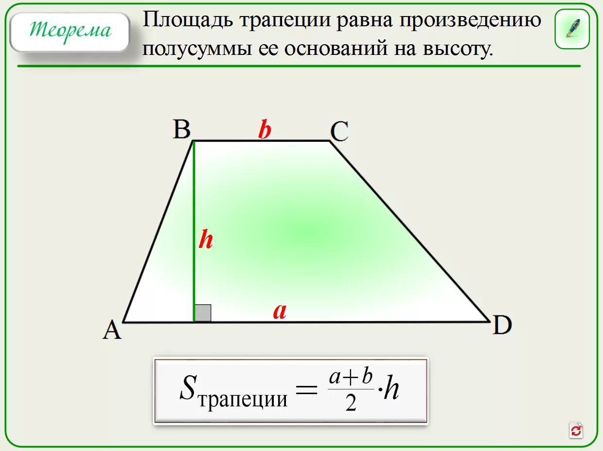 Площадь РБ трапеции. Площадь неравносторонней трапеции. Формула площади трапеции по 4 сторонам. Площадь трапеции через стороны. Произведения полусумма оснований на высоту