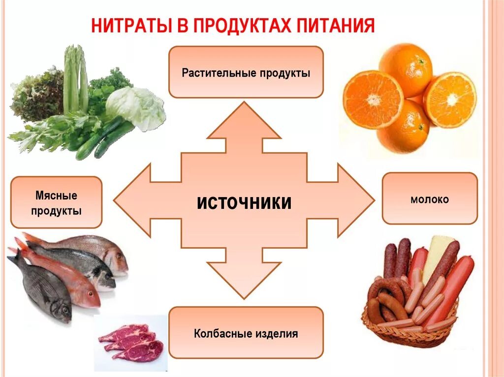 Азот нитраты и нитриты. Основные источники поступления нитратов и нитритов в пищу. Нитриты в пищевых продуктах. Нитриты в продуктах питания. Нитраты и нитриты в пищевых продуктах.