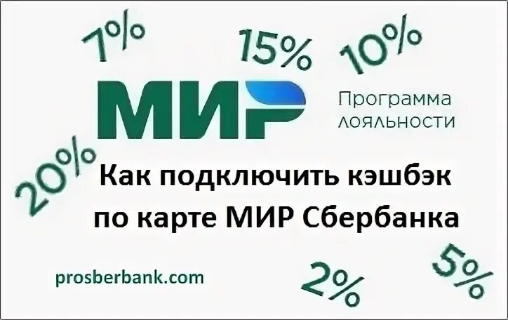 Кэшбэк по карте мир сбербанка