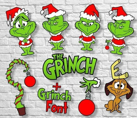 Гринч вектор. Гринч вектор силуэт. шаблон гринчадля поделки. grinch vector.