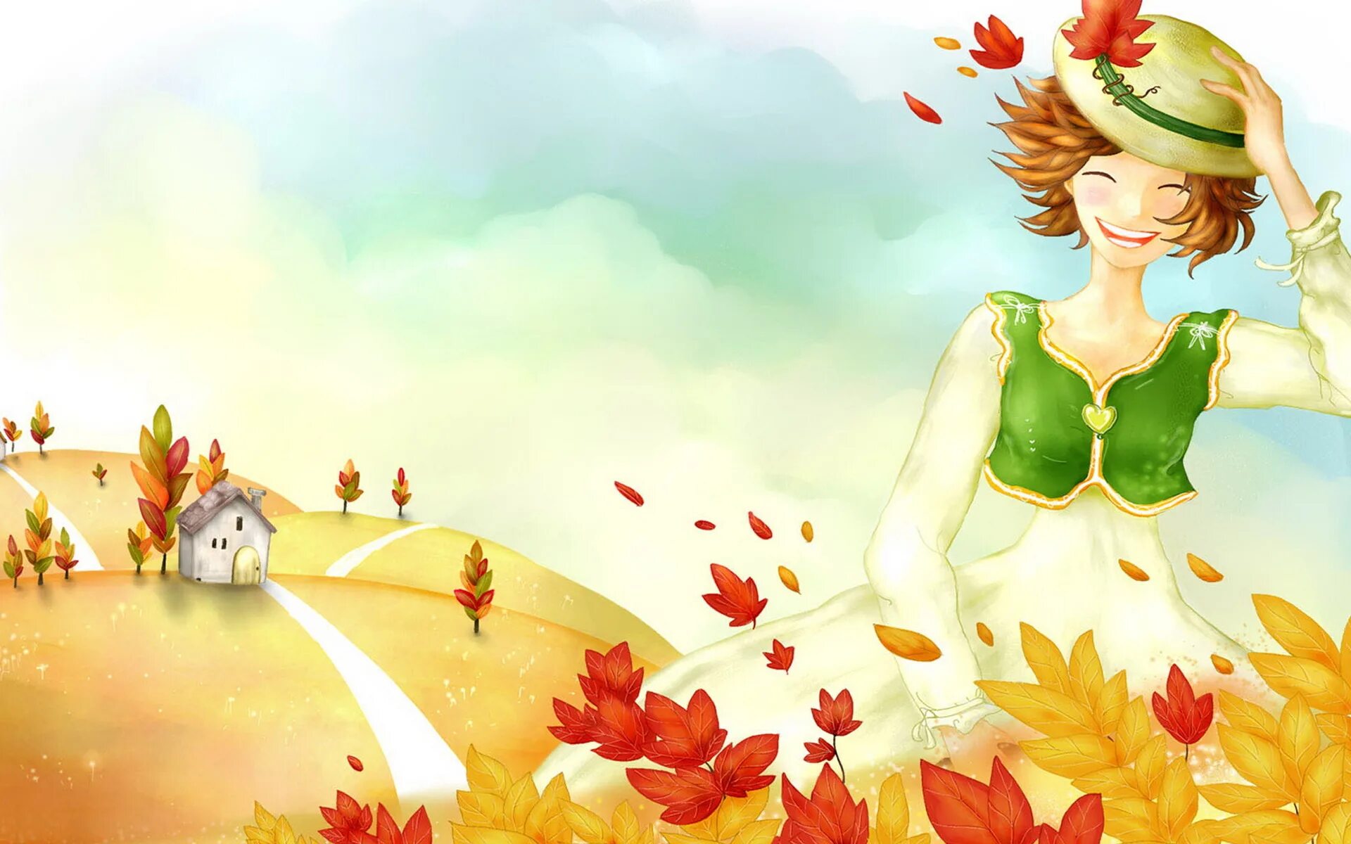 Рисунок осень. Девочка осень. Осень картинки красивые для детей. Красивые осенние иллюстрации. Олицетворение осени