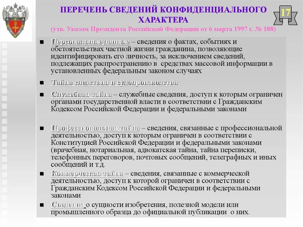 Объекты конфиденциальных информации. Перечень конфиденциальной информации. Сведения конфиденциального характера. Об утверждении перечня сведений конфиденциального характера. Перечень конфиденциальной документированной информации.