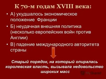 Социально экономическое положение франции