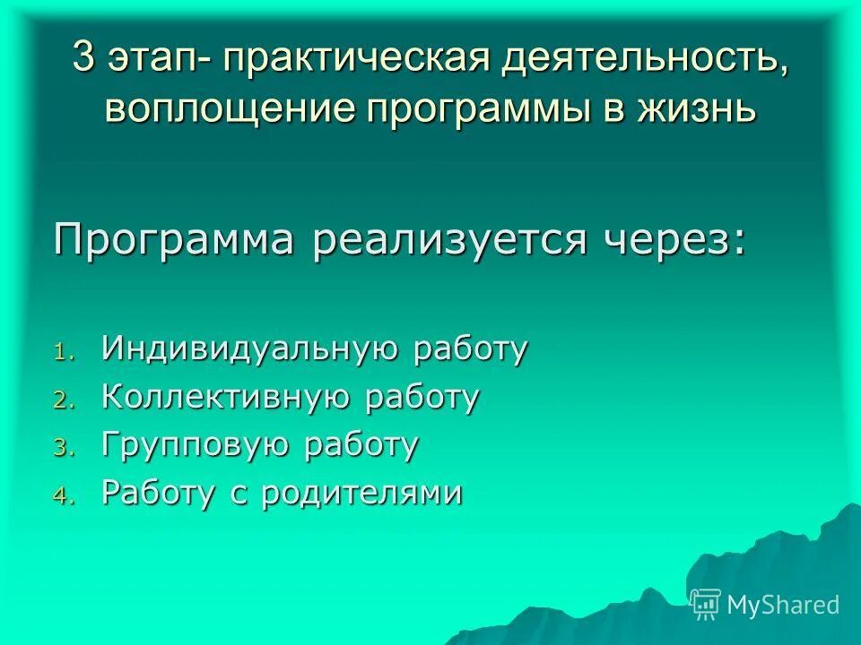 Программа воплощение