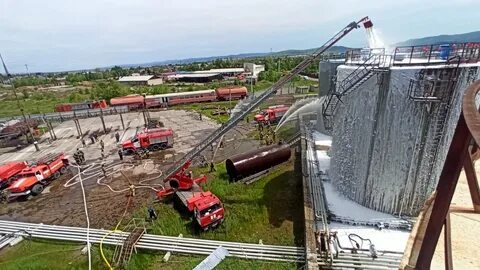 Пожар нефтебазы в пермском крае