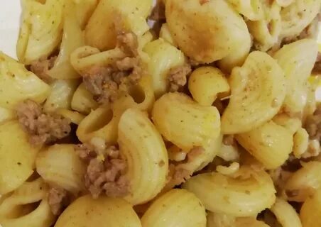 Макароны с фаршем с молоком