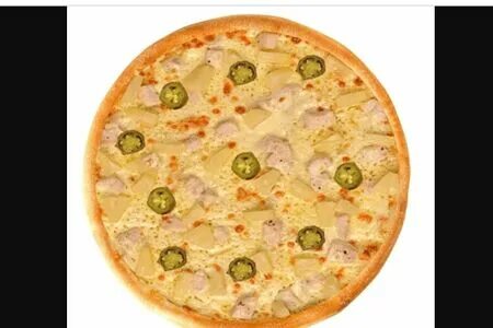 Пицца с курицей и огурцами