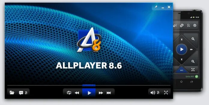 Allplayer. Внешний вид интерфейса allplayer. проигрыватель mkv. allplayer66ожд.