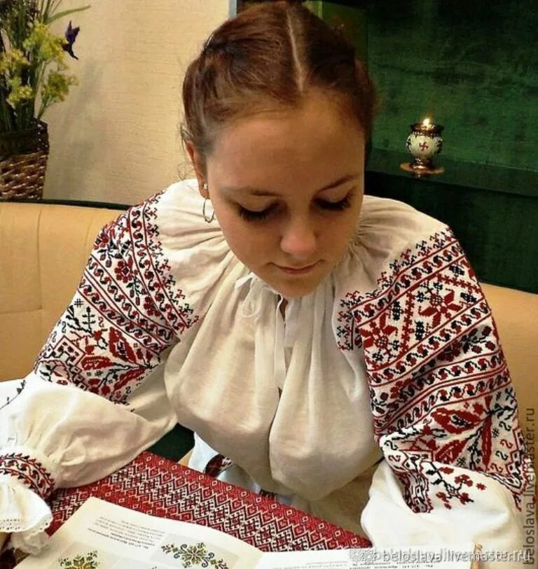 Брянская женская рубаха. Рубашка женская с русским узором. Купить русскую в брянске