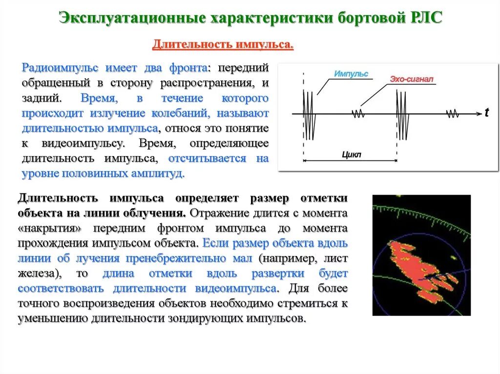 Принцип действия импульсной РЛС. Импульсная РЛС принцип работы. РЛС импульсного излучения. Длительность зондирующего импульса РЛС.