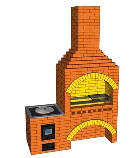 Мангал из кирпича для беседки порядовка