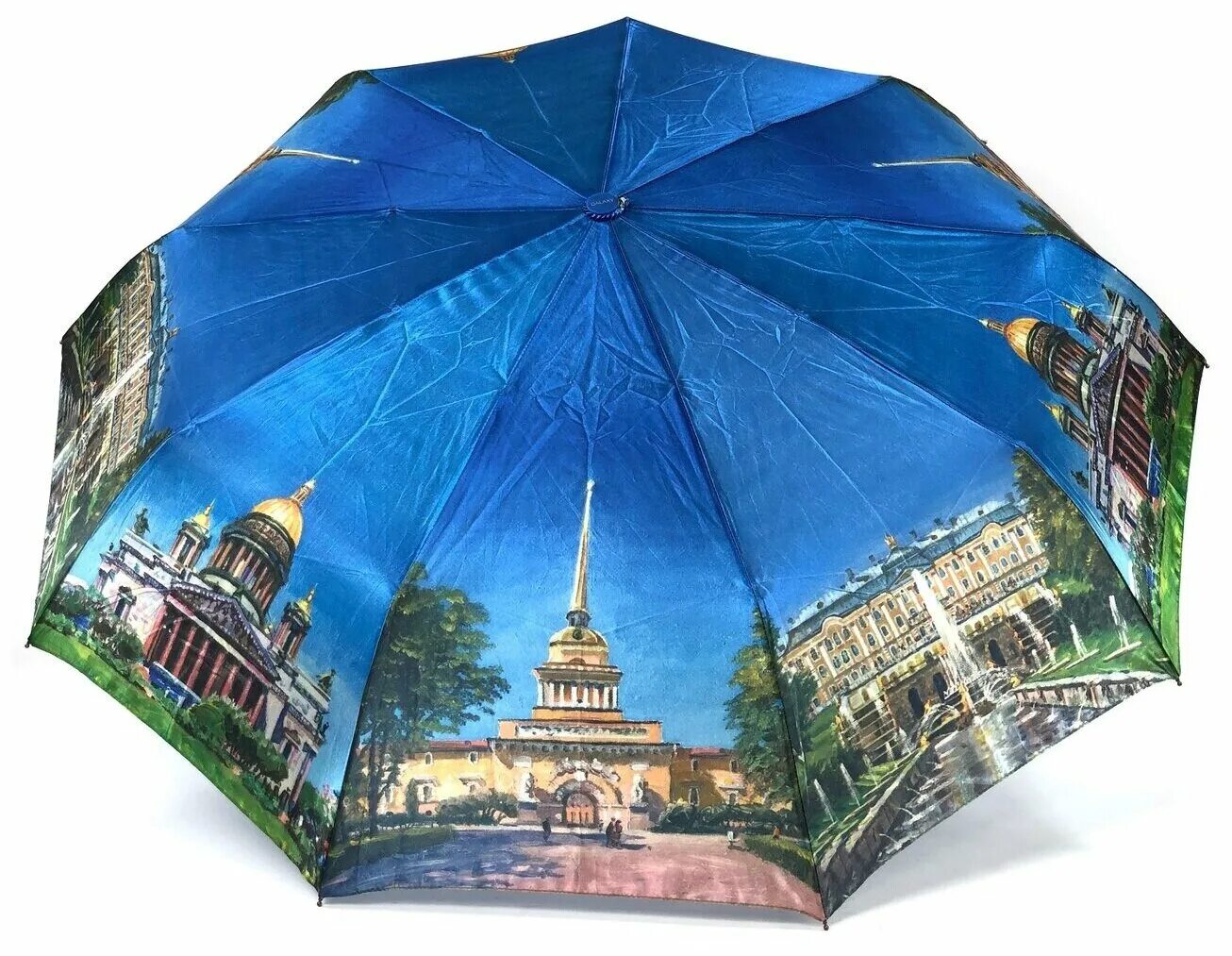 зонт с принтом питера. женский зонт. зонт с городом. зонтик в городе. питер зонт.