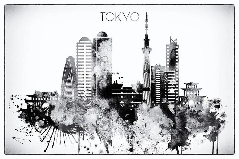 Tokyo black. Черное Токио. Токио рисунок. Токио чб. Япония чб Токио.