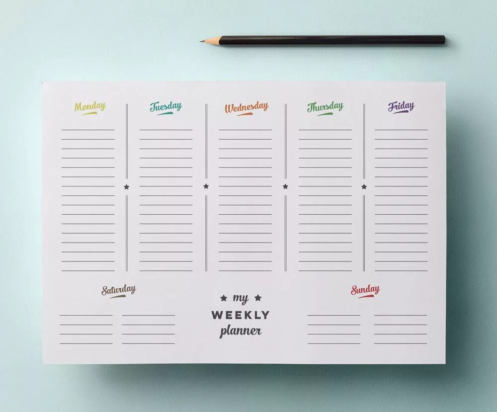 Недельный планер. Еженедельник планер макет. Weekly Planner шаблон для печати. Планер вертикальный.