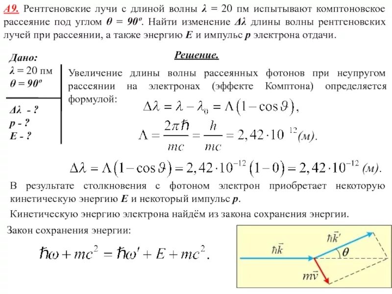 Рентгеновские лучи давление света. Комптоновское рассеяние рентгеновских лучей. Изменение длины волны рентгеновского излучения. Рентгеновские лучи длина волны. Мягкий рентген длина волны.