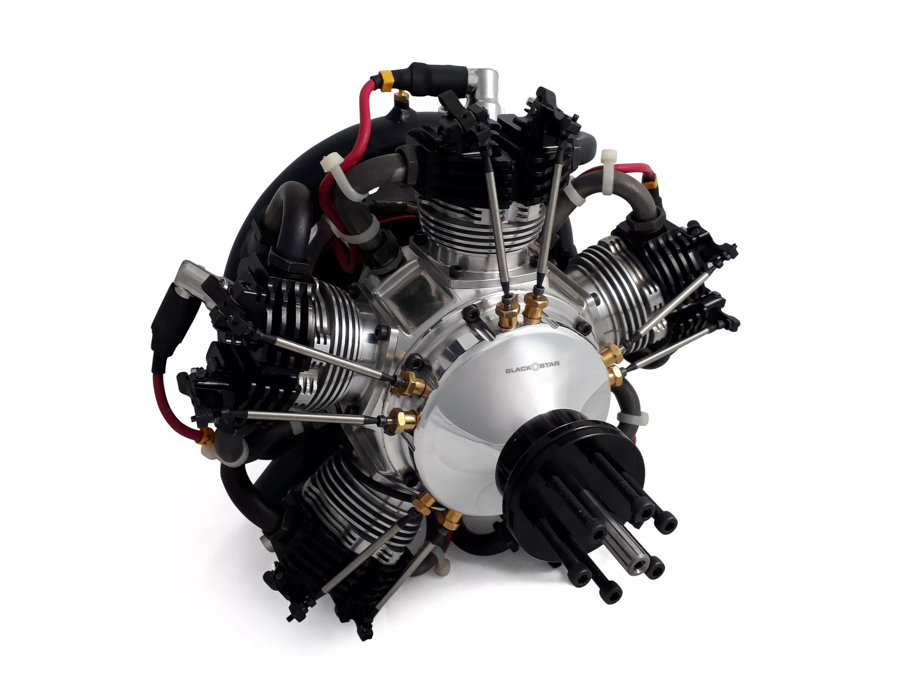 Ums 5-125cc Radial 4-stroke Gas engine 2400. Поршневой двигатель Saito FG-36. Двигатель звезда. Star engine.