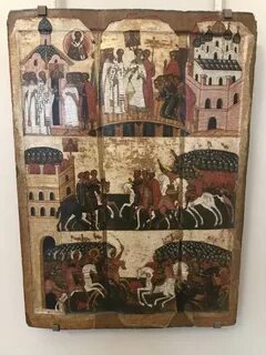 Битва суздальцев с новгородцами икона