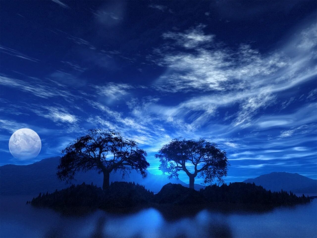 Бесплатные картинки ночи. Ночной пейзаж. Лунный пейзаж. Темно синяя ночь. Ночь Луна небо в синих тонах.