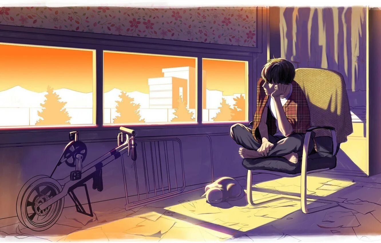 Человек арт. Сюжетные арты. Парень на крыше арт. Арты одиночество. Душевные переживания.