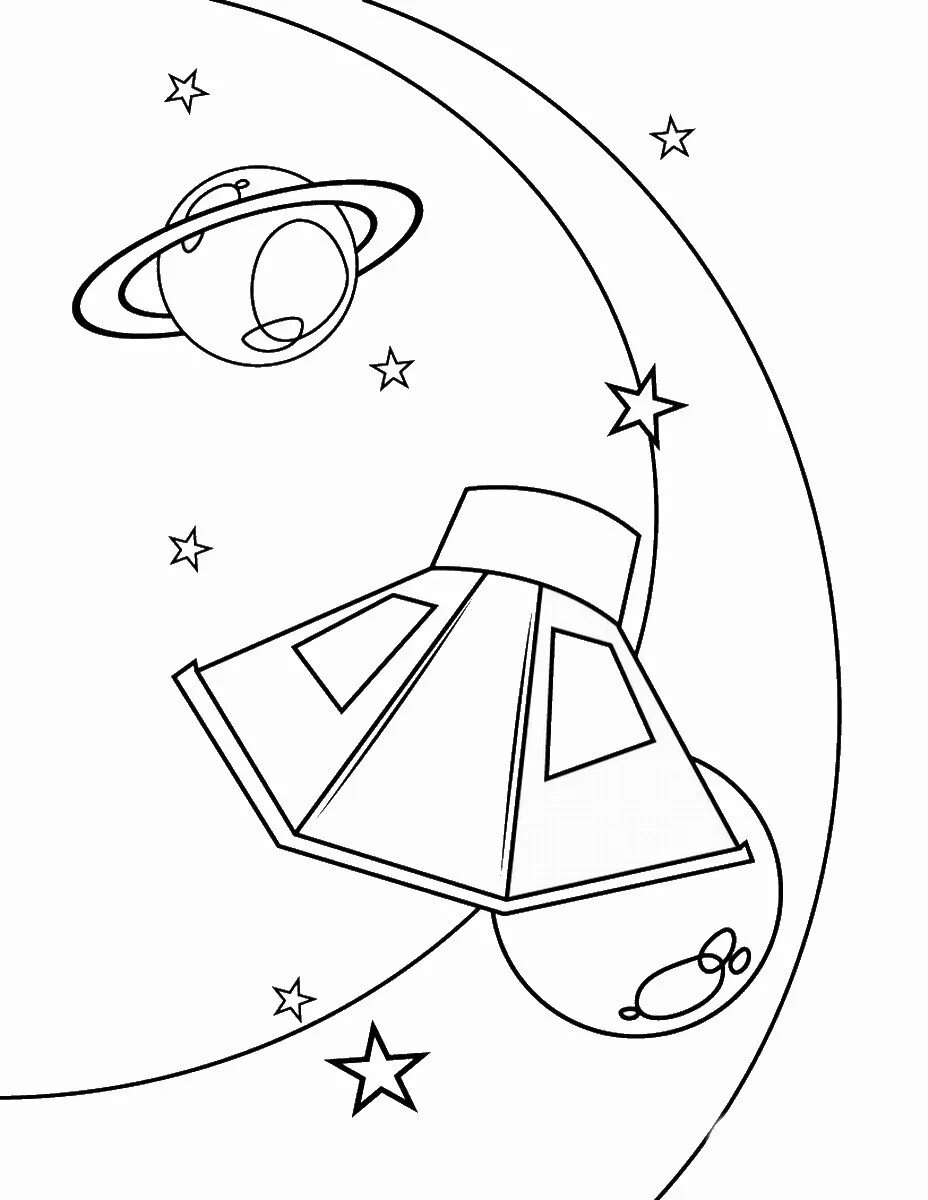 Рисунок спутника в космосе. Космос раскраска для детей. Раскраска для малышей. Космос. Космонавтика раскраски для детей. Раскраска. В космосе.