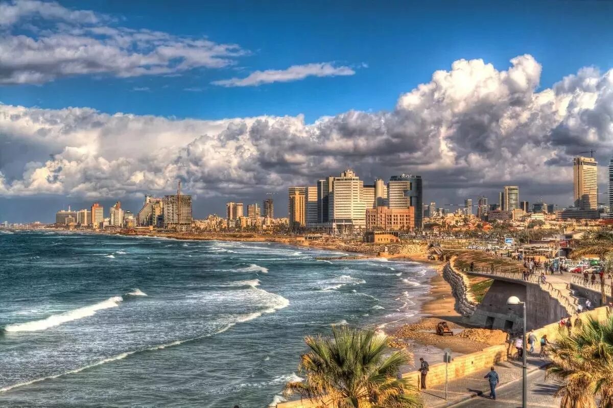Тель Авив. Тель Авив море.
