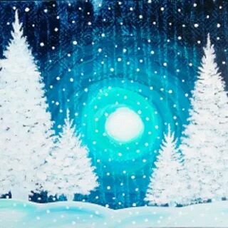 Нарисовать рисунок волшебная зима