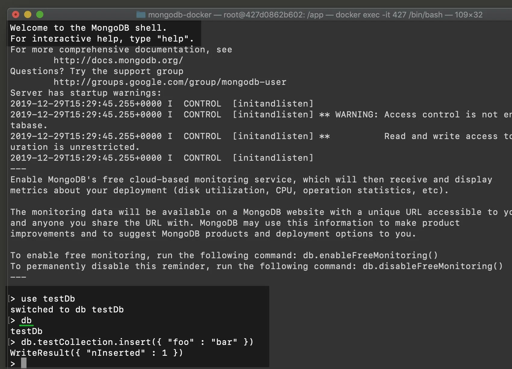 Mongo install. Mongo install