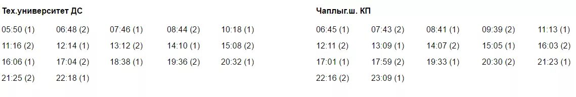 Изменение расписания автобусов липецк