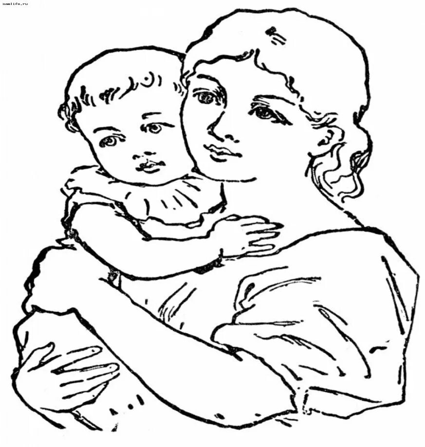 Рисунок ко Дню матери. Рисунок мамы. Картина для мамы раскраска. Рисунок мамы с ребенком ко Дню матери