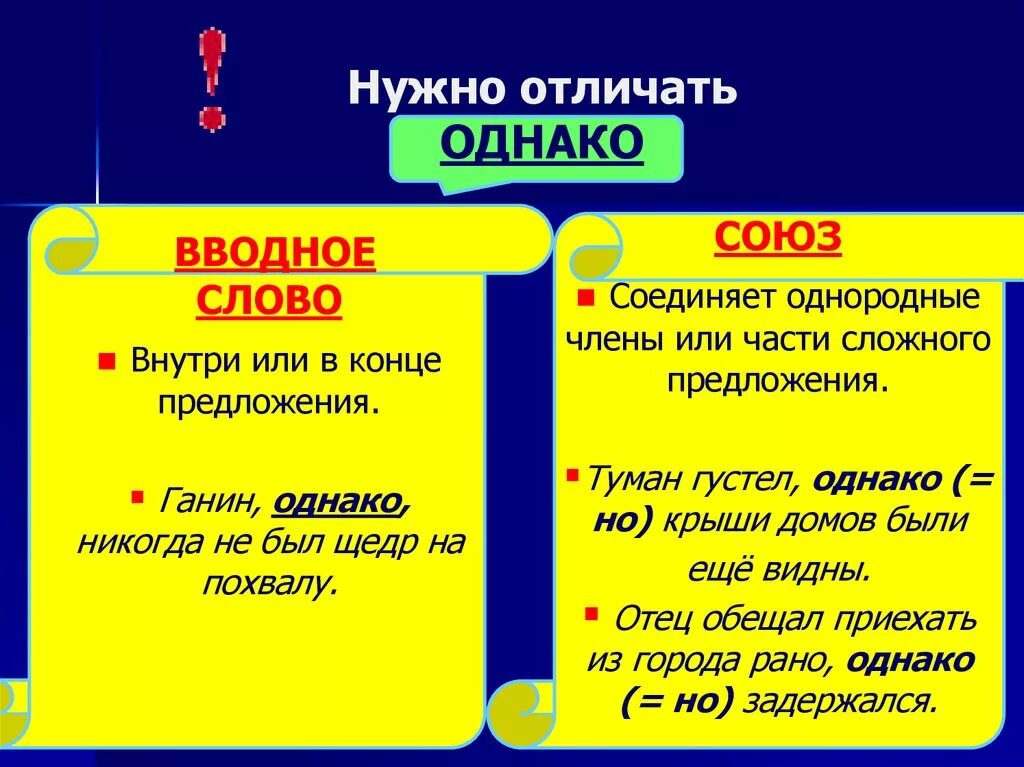 Есть ли союз нужно. Однако вводное слово. Однако Союз или вводное слово. Однако как вводное слово. Вводные слова и Союзы.