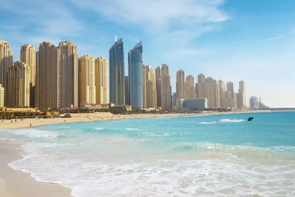 Пляж JBR В Дубае. Jumeirah Beach Residence Дубай. Набережная Джумейра Бич.