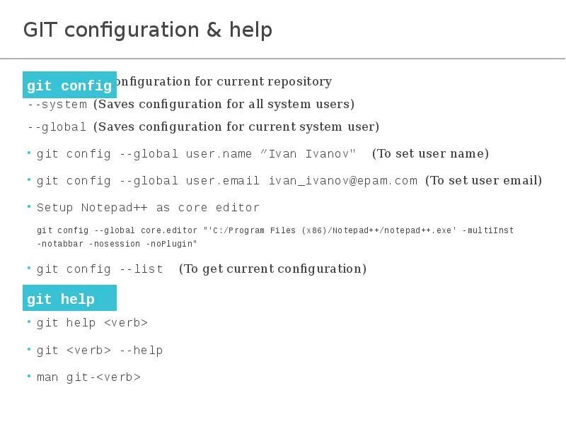 Git config global user. Git справка. Git Global config. Конфигурация git config. Способы вызова руководства для команды git config.