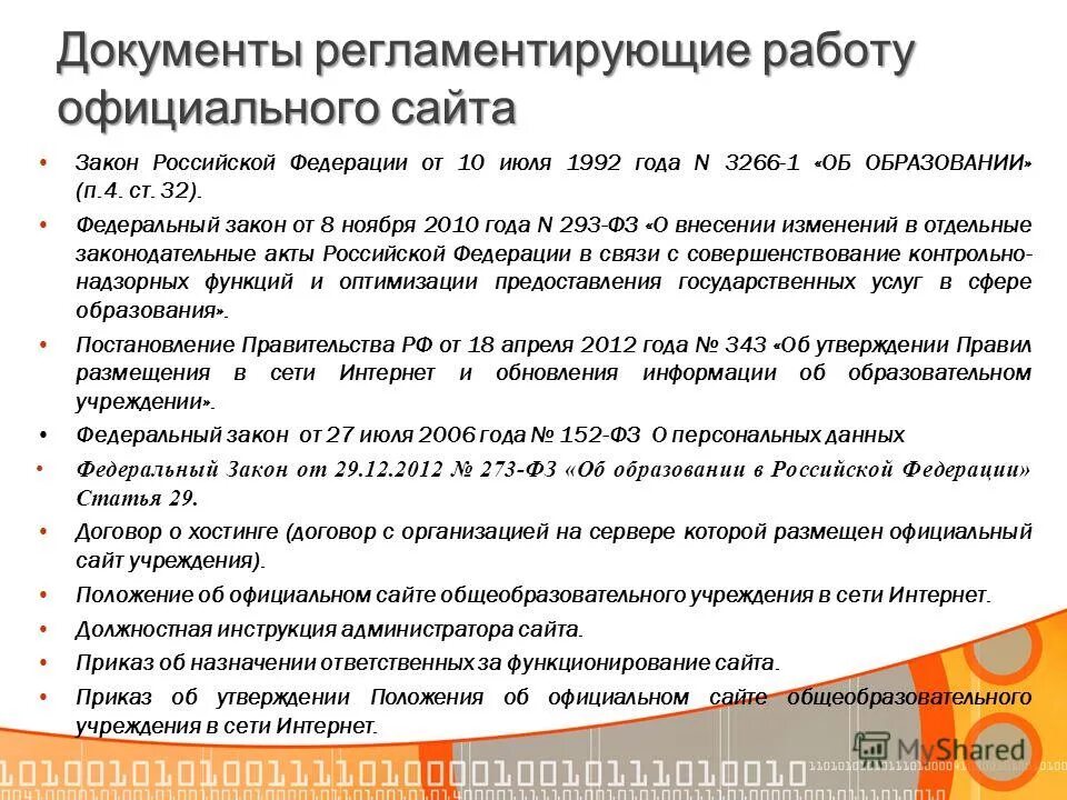 Положение об официальном сайте в сети интернет. Положение об официальном сайте в сети интернет