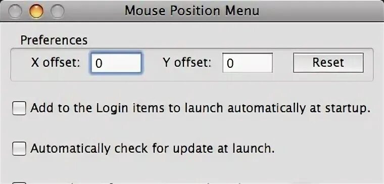 Mouse position