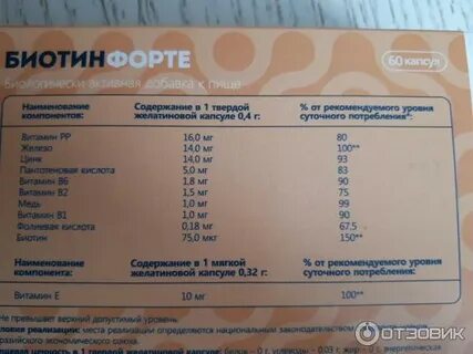 Биотин витамины инструкция