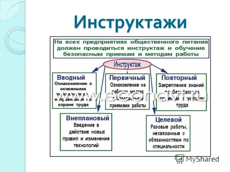 Организация инструктажей. Виды инструктажей по охране труда на предприятии. Виды инструктажей на предприятии общественного питания. Виды инструктажей проводимых на предприятиях общественного питания. Инструктажи 4 видов на предприятиях общественного питания.