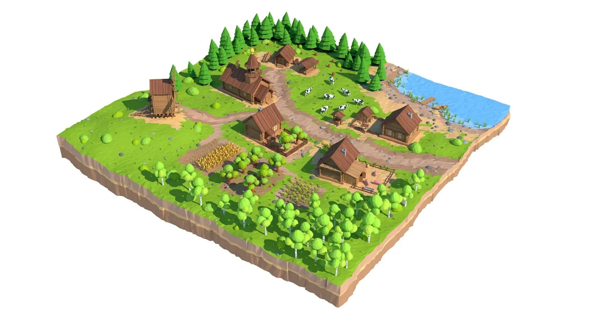 3d village. Низкополигональная деревня. Лоу Поли деревушка. Cartoon Village Low Poly. Деревня в 3ds Max.